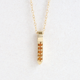 Ethical Jewellery & Engagement Rings Toronto - CITRINE (NOVEMBER) QUILL PENDANT IN YELLOW GOLD - FTJCo Fine Jewellery & Goldsmiths