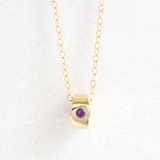 Ethical Jewellery & Engagement Rings Toronto - Amethyst (February) Birthstone Bead Pendant In Yellow Gold - FTJCo Fine Jewellery & Goldsmiths