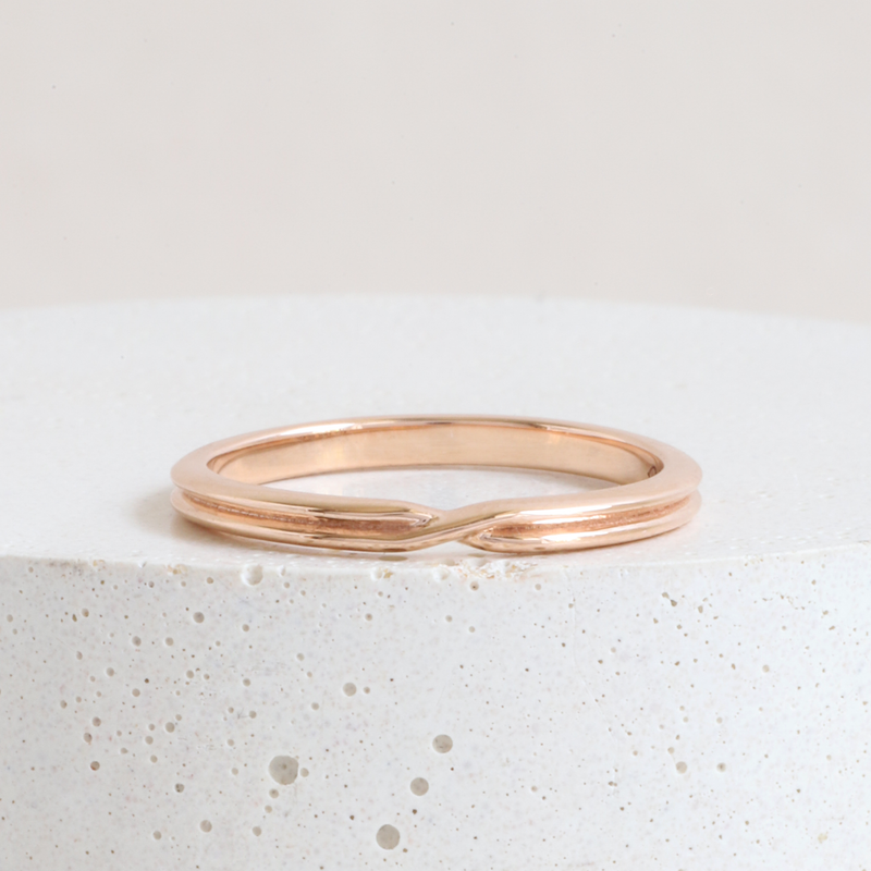 Ethical Jewellery & Engagement Rings Toronto - 2 mm Tempus Band in Rose Gold - FTJCo Fine Jewellery & Goldsmiths