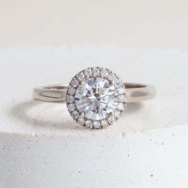 Ethical Jewellery & Engagement Rings Toronto - Pre-Loved Love Note Halo in White - FTJCo Fine Jewellery & Goldsmiths