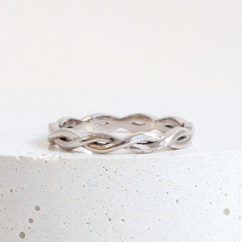 Ethical Jewellery & Engagement Rings Toronto - Twisted Band in Palladium White Gold (Discontinued Style) - FTJCo Fine Jewellery & Goldsmiths