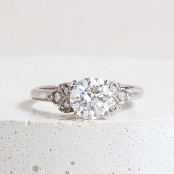 Ethical Jewellery & Engagement Rings Toronto - Pre-Loved Frances Round Cut Ring in White Gold - FTJCo Fine Jewellery & Goldsmiths