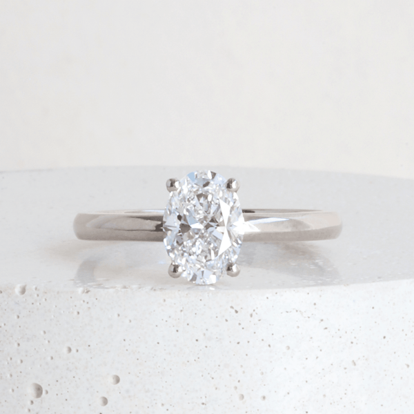 Ethical Jewellery & Engagement Rings Toronto - 1.00 ct Diamond Oval Pietra Solitare in White - FTJCo Fine Jewellery & Goldsmiths