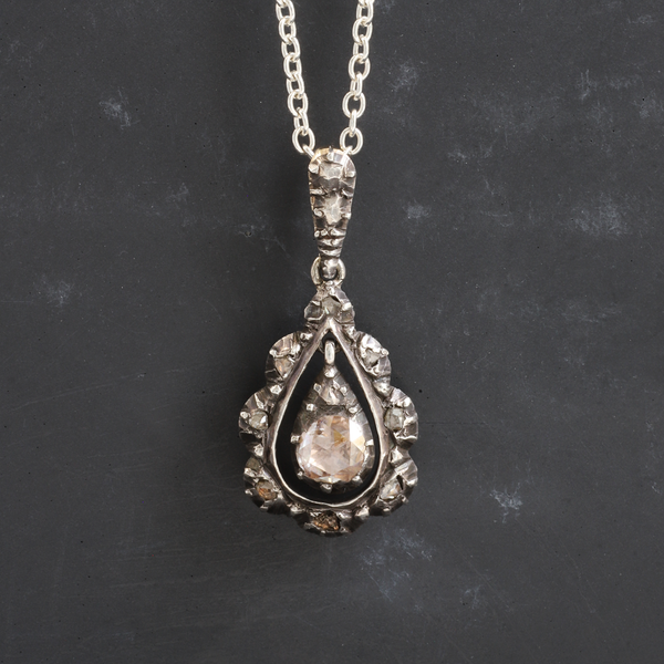 Ethical Jewellery & Engagement Rings Toronto - Vintage Pear Shaped Pendant - FTJCo Fine Jewellery & Goldsmiths