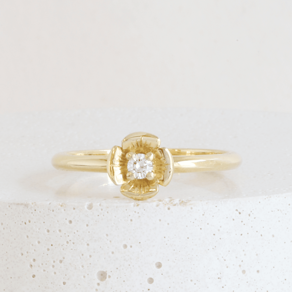 Ethical Custom Ring Blossom Canadian Diamond Ring Toronto Canada FTJCo Fine Jewellers Goldsmiths Toronto Jewelry Store