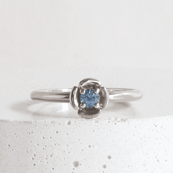 Ethical Jewellery & Engagement Rings Toronto - Blossom Blue Montana Sapphire Ring - FTJCo Fine Jewellery & Goldsmiths