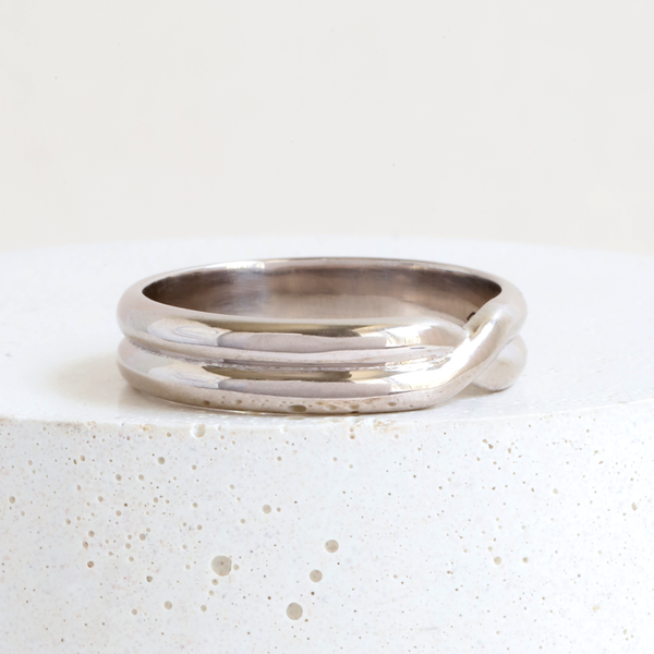 Ethical Jewellery & Engagement Rings Toronto - 5 mm Tempus Band in Palladium White Gold - FTJCo Fine Jewellery & Goldsmiths