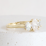 Ethical Jewellery & Engagement Rings Toronto - 1.27 ct Three Stone Trellis Yellow Gold - FTJCo Fine Jewellery & Goldsmiths