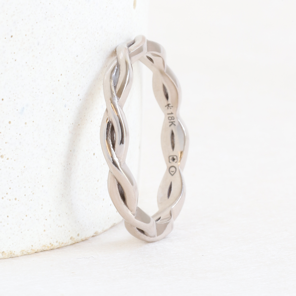 Ethical Jewellery & Engagement Rings Toronto - Twisted Band in Palladium White Gold (Discontinued Style) - FTJCo Fine Jewellery & Goldsmiths