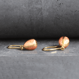 Ethical Jewellery & Engagement Rings Toronto - Pinkish-orange Enamel and Gold Ear Pendants, Faberge, Germany - FTJCo Fine Jewellery & Goldsmiths