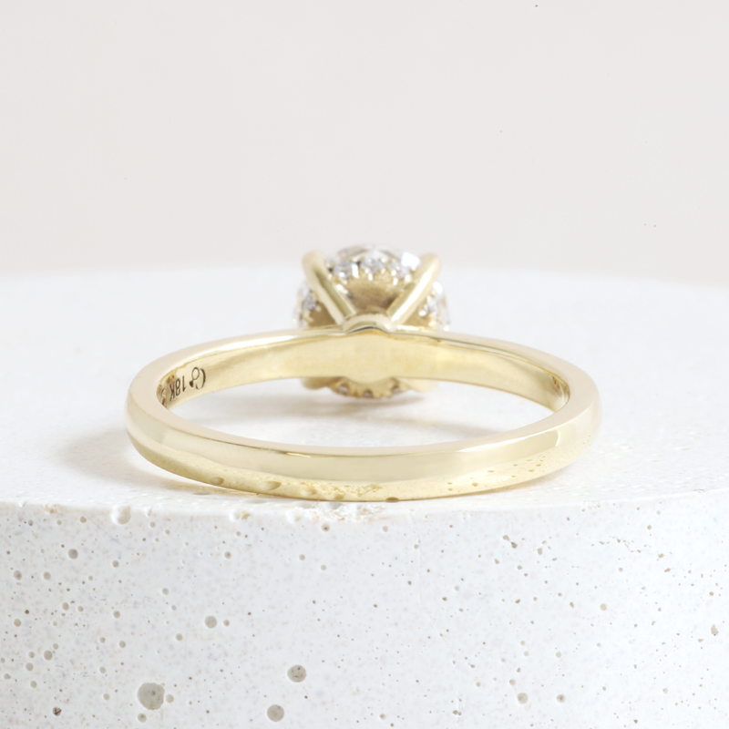 Ethical Jewellery & Engagement Rings Toronto - 1 ct Diamond Pietra Hidden Halo in Yellow Gold - FTJCo Fine Jewellery & Goldsmiths