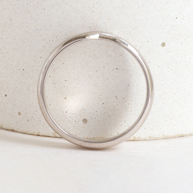 Ethical Jewellery & Engagement Rings Toronto - 5 mm Tempus Band in Palladium White Gold - FTJCo Fine Jewellery & Goldsmiths