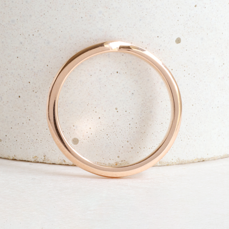 Ethical Jewellery & Engagement Rings Toronto - 2 mm Tempus Band in Rose Gold - FTJCo Fine Jewellery & Goldsmiths