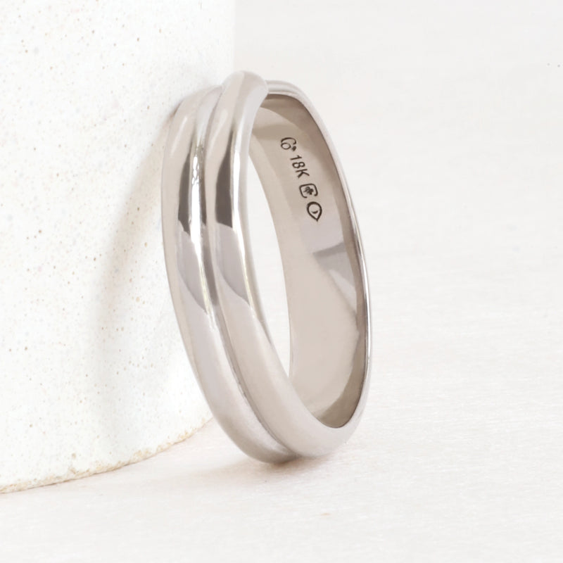 5 mm Tempus Band in Palladium White Gold