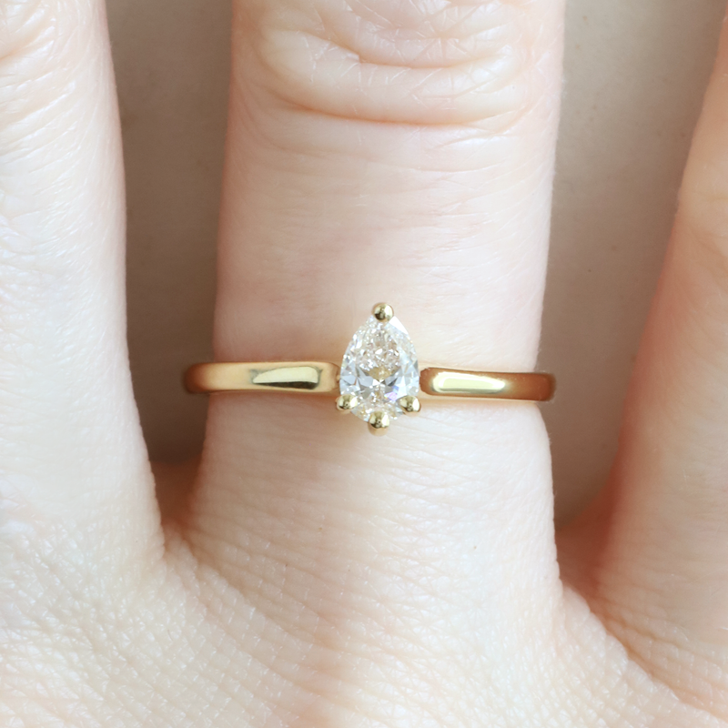 Ethical Jewellery & Engagement Rings Toronto - Diamond Maude Style More Than a Promise Ring in Yellow - FTJCo Fine Jewellery & Goldsmiths