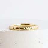Ethical Jewellery & Engagement Rings Toronto - Slash Band in Yellow - FTJCo Fine Jewellery & Goldsmiths