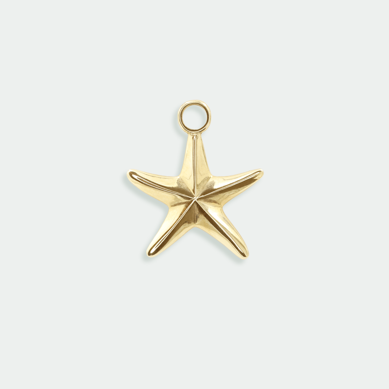 Ethical Jewellery & Engagement Rings Toronto - Starfish Charm in Yellow Gold - FTJCo Fine Jewellery & Goldsmiths