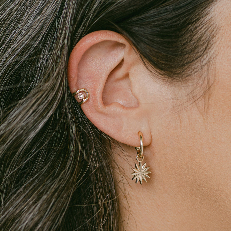 Parliament Duo Gemset Ear Cuff in Yellow Gold