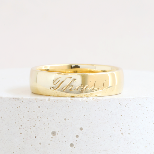 Ethical Jewellery & Engagement Rings Toronto - Theirs Band in Yellow - FTJCo Fine Jewellery & Goldsmiths