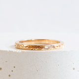 Ethical Jewellery & Engagement Rings Toronto - Vine Engraved Pattern in Rose Gold - FTJCo Fine Jewellery & Goldsmiths