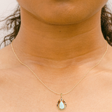 Ethical Jewellery & Engagement Rings Toronto - Opal and Diamond Gold Pendant - FTJCo Fine Jewellery & Goldsmiths