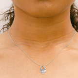 Ethical Jewellery & Engagement Rings Toronto - 2 mm Diamond (April) FTJCo Lock Pendant in White - FTJCo Fine Jewellery & Goldsmiths