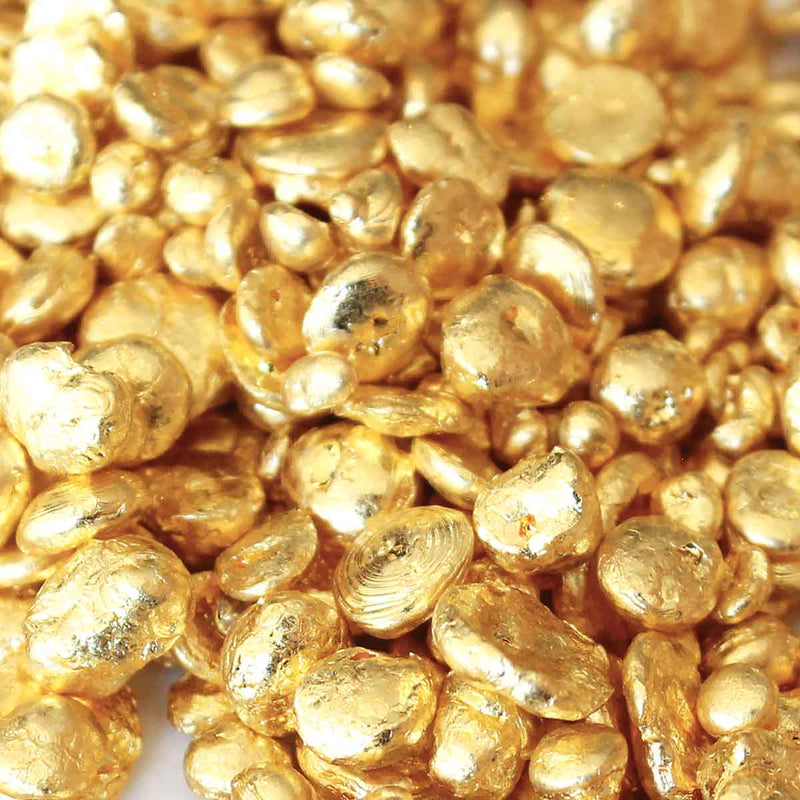 Gold nuggets for Just Gold program half certified recycled gold blend
