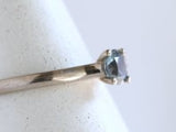 0.45 ct Teal Blue Sapphire Traditional Love Note in White