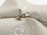 0.08 ct Blue Sapphire 4 mm Logan Solitaire in White