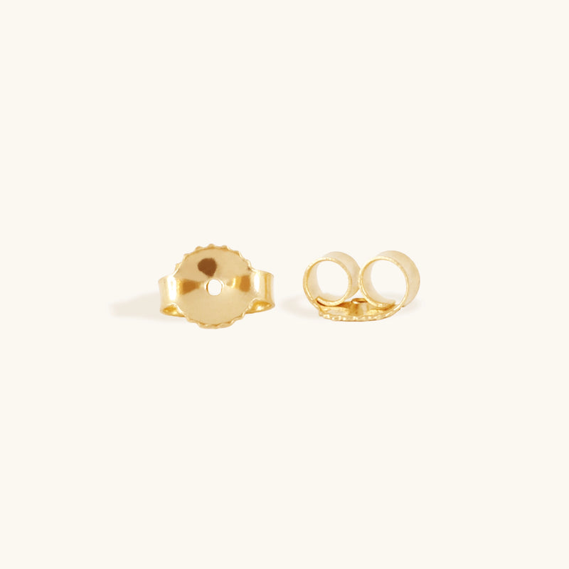 Petite Pearly Hoop Earring in Yellow Gold