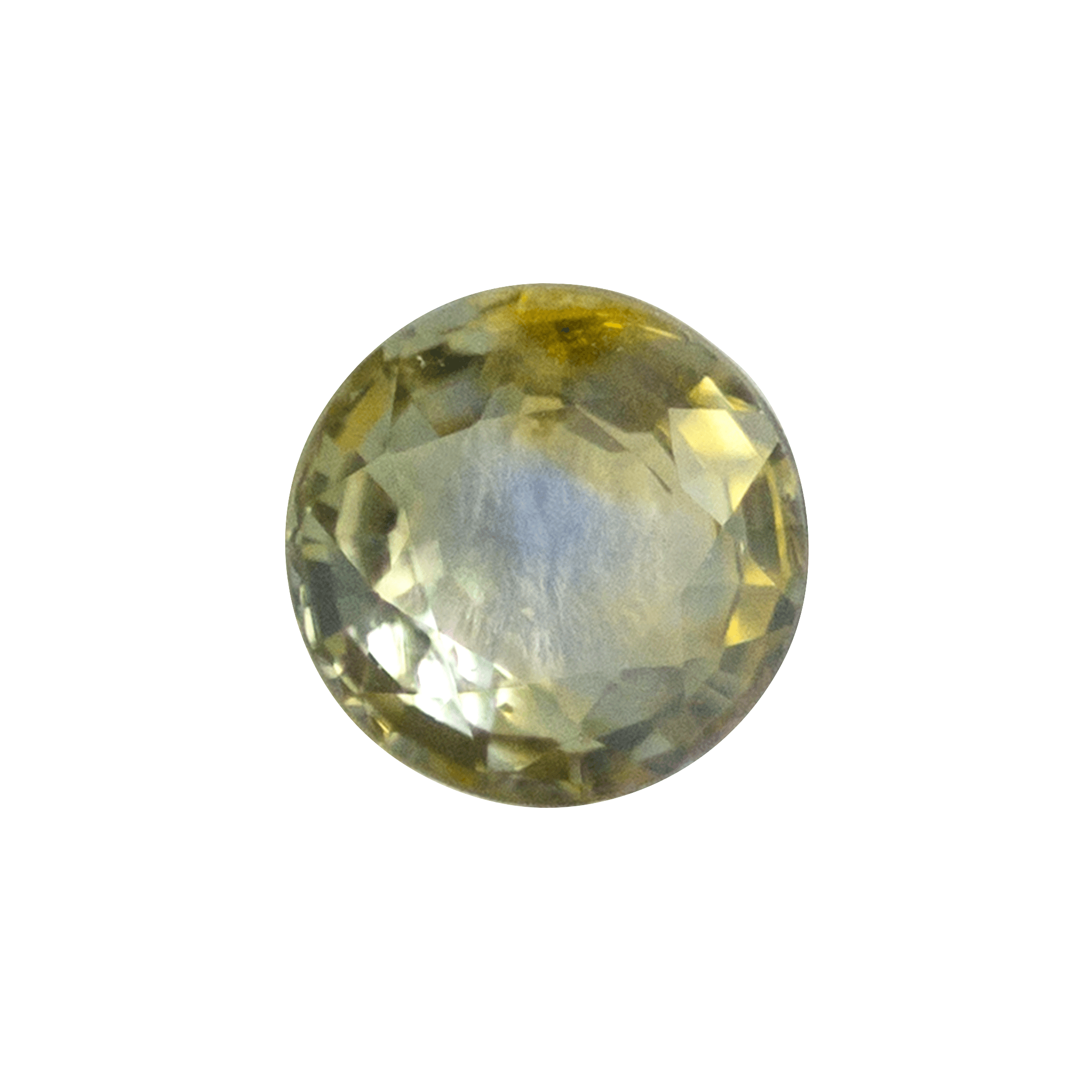 0.27 ct Yellow Green Bicolour Round Mixed-Cut Sapphire