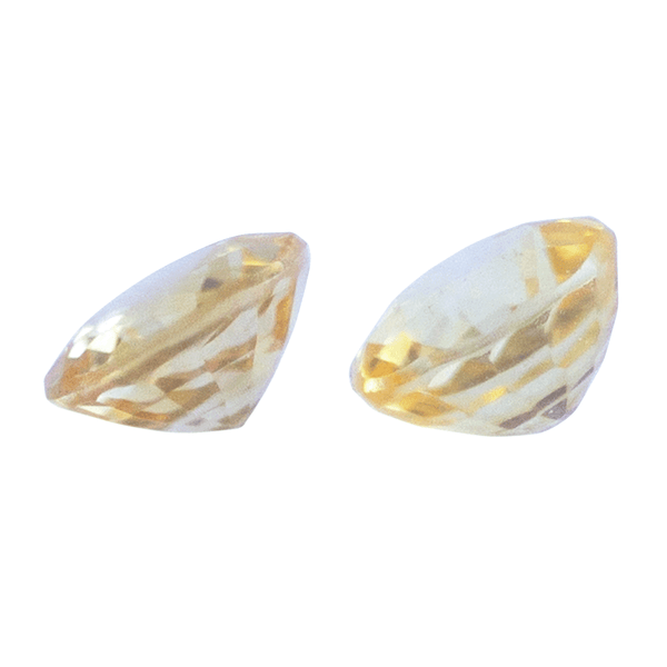 Ethical Jewellery & Engagement Rings Toronto - 0.27 tcw Yellow Round Sapphire Pair - Fairtrade Jewellery Co.