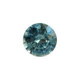 Ethical Jewellery & Engagement Rings Toronto - 0.49 ct Deep Teal Blue Round Brilliant Cut Montana Sapphire - Fairtrade Jewellery Co.