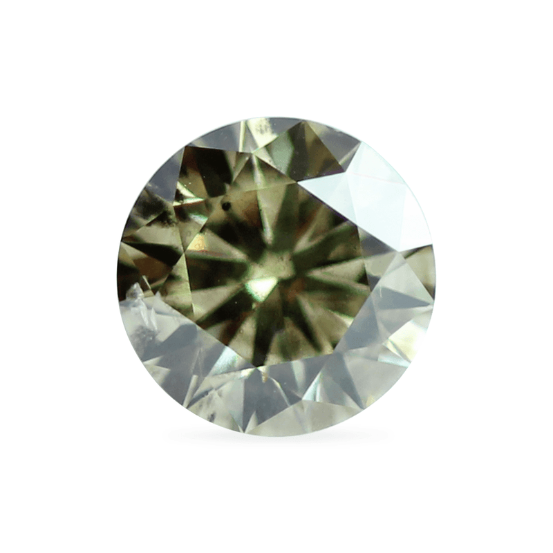 Ethical Jewellery & Engagement Rings Toronto - 0.50 ct Bay Leaf Green Round Diamond - Fairtrade Jewellery Co.
