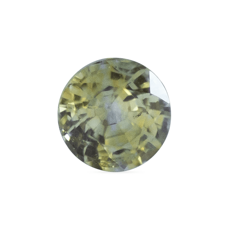 Ethical Jewellery & Engagement Rings Toronto - 0.50 ct Green Yellow Bicolour Round Mixed-Cut Sapphire - Fairtrade Jewellery Co.