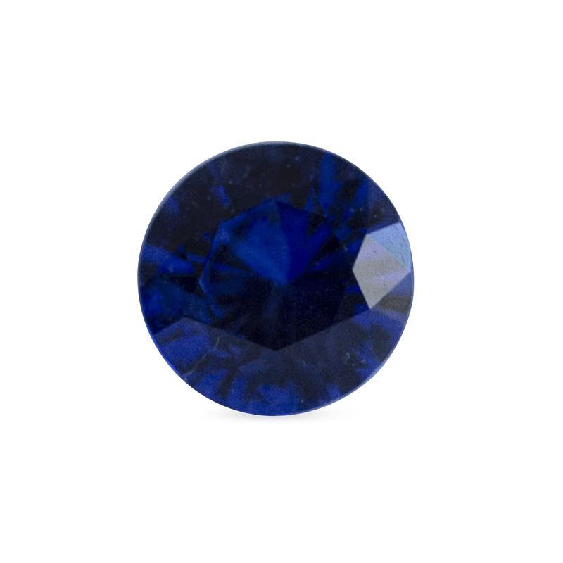 Ethical Jewellery & Engagement Rings Toronto - 0.52 ct Deep Water Blue Round Brilliant Madagascar Sapphire - Fairtrade Jewellery Co.