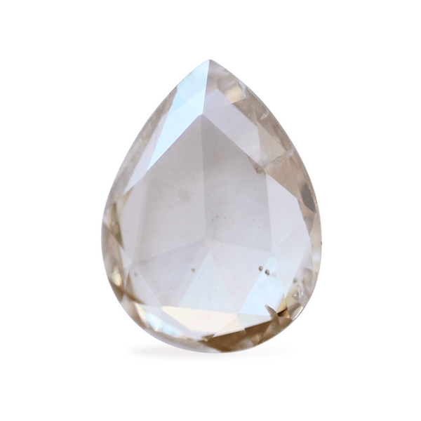 Ethical Jewellery & Engagement Rings Toronto - 0.56 ct Pear Rose-Cut Smoky Beige Diamond - Fairtrade Jewellery Co.