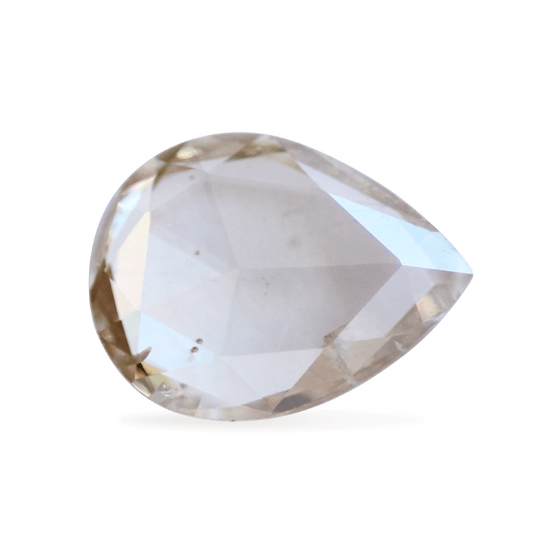 Ethical Jewellery & Engagement Rings Toronto - 0.56 ct Pear Rose-Cut Smoky Beige Diamond - Fairtrade Jewellery Co.