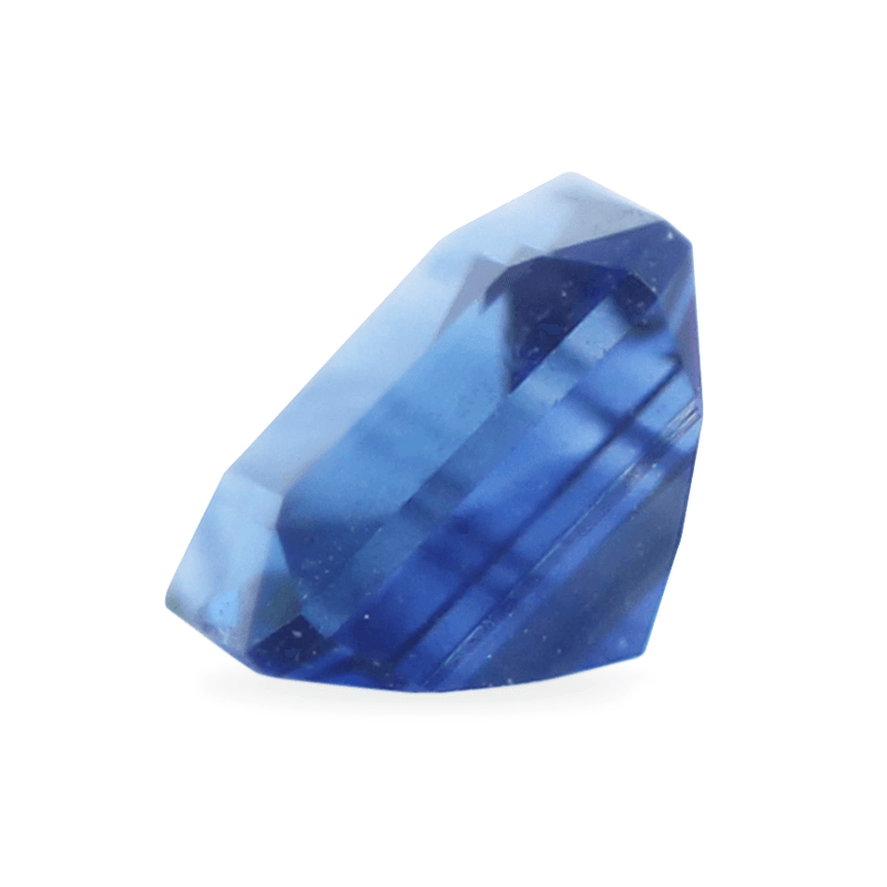 Ethical Jewellery & Engagement Rings Toronto - 0.60 ct Deep Water Blue Cut Corner Square Madagascar Sapphire - Fairtrade Jewellery Co.