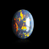Ethical Jewellery & Engagement Rings Toronto - 0.77 ct Black Colourplay Oval Chatham Grown Opal - Fairtrade Jewellery Co.