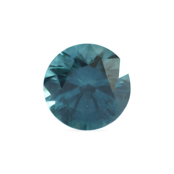 Ethical Jewellery & Engagement Rings Toronto - 0.78 ct Dark Teal Blue Round Brilliant Montana Sapphire - Fairtrade Jewellery Co.