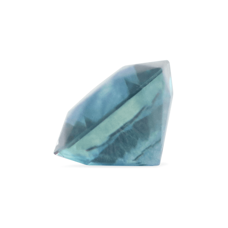 Ethical Jewellery & Engagement Rings Toronto - 0.79 ct Peacock Blue Elongated Octagonal Brilliant Montana Sapphire - Fairtrade Jewellery Co.