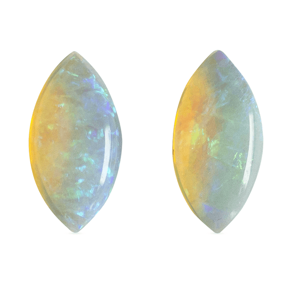 Ethical Jewellery & Engagement Rings Toronto - 0.88 tcw Iridescent White Marquise Cabochon-Cut Opal - Fairtrade Jewellery Co.