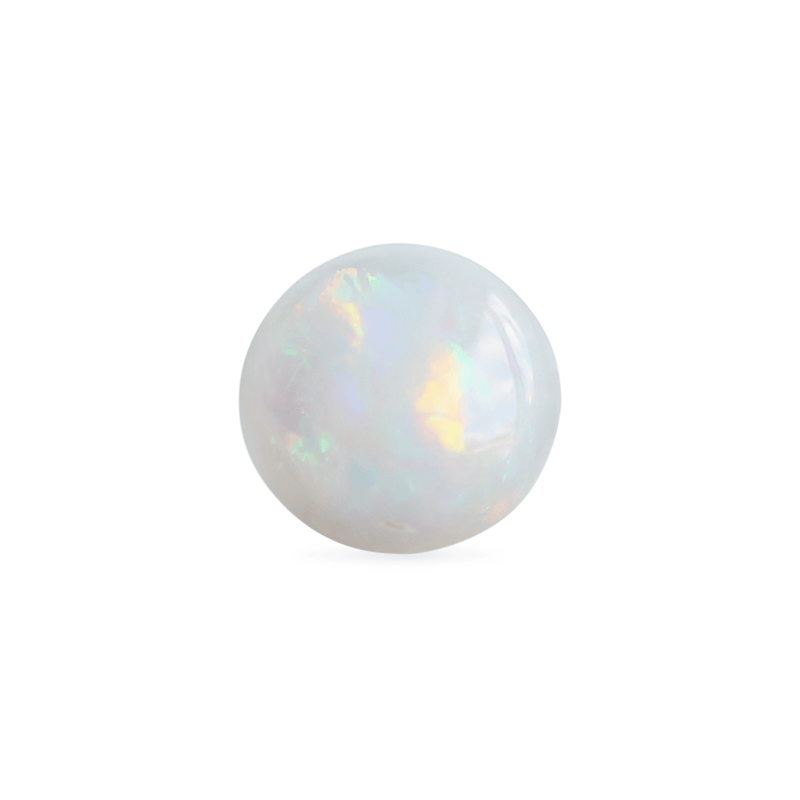 Ethical Jewellery & Engagement Rings Toronto - 0.50 ct Iridescent White Round Cabochon - Fairtrade Jewellery Co.