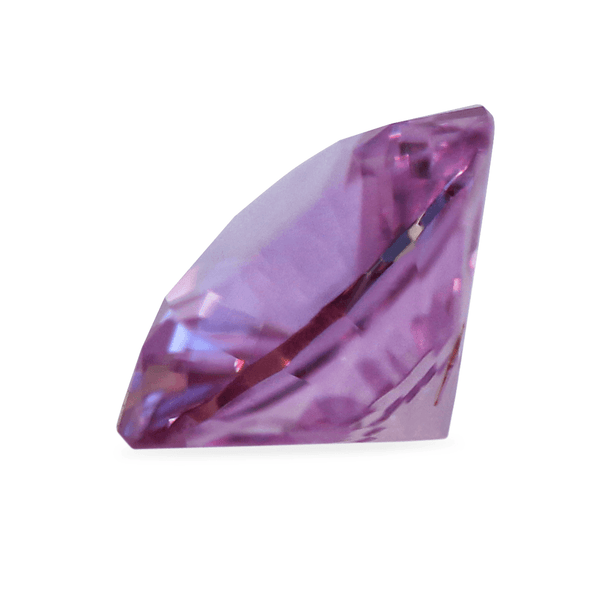 Ethical Jewellery & Engagement Rings Toronto - 0.86 ct AKARA Certified Round Magenta Purple Sapphire - Fairtrade Jewellery Co.