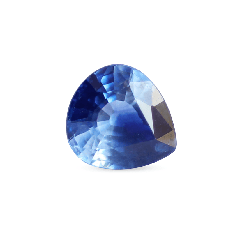 Ethical Jewellery & Engagement Rings Toronto - 0.91 ct Very Round Pear Colour Zone Blue Sapphire - Fairtrade Jewellery Co.