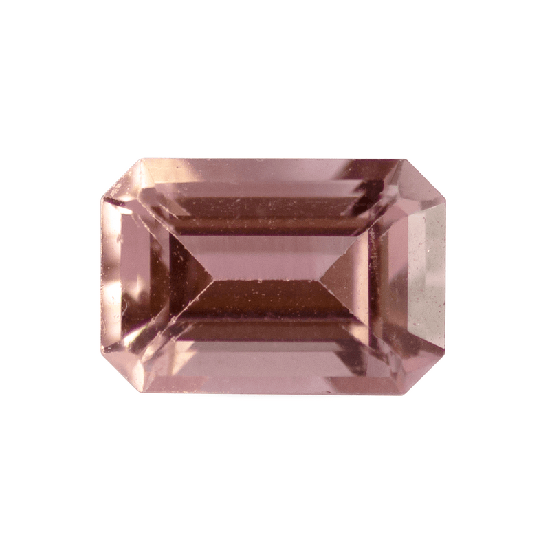 Ethical Jewellery & Engagement Rings Toronto - 1.00 ct Peachy Pink Emerald-Cut Tourmaline - Fairtrade Jewellery Co.