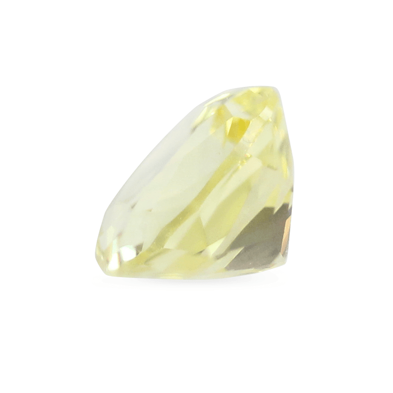 Ethical Jewellery & Engagement Rings Toronto - 1.28 ct Light Yellow Cushion Chatham Created Sapphire - Fairtrade Jewellery Co.