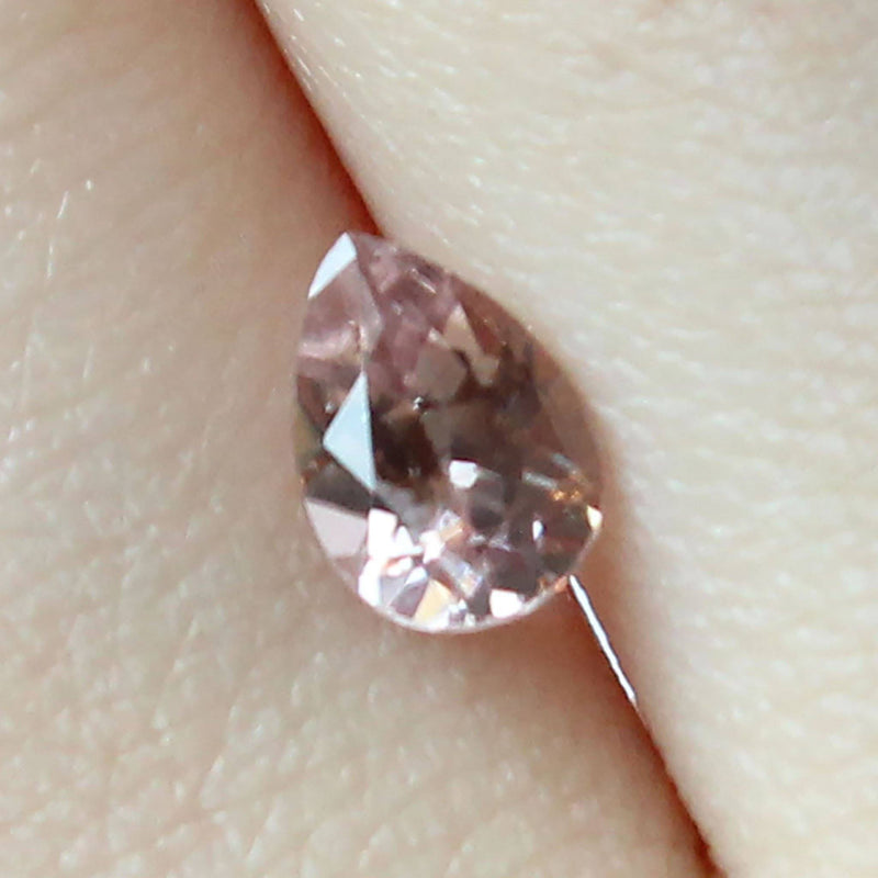 Ethical Jewellery & Engagement Rings Toronto - 1.12 ct Pink Tea Rose Pear Modified Brilliant Australian Zircon - Fairtrade Jewellery Co.