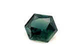 0.98 ct Deep Ocean Blue-Green Hexagonal Mixed-Cut Australian Sapphire